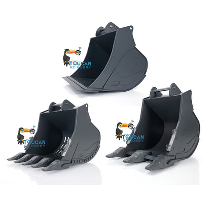 TOUCAN RC HOBBY HUINA Metal Bucket Attachments Upgrade Parts for Kabolite 1/14 Scale K970 100S Hydraulic Excavator DIY Remote Control Model