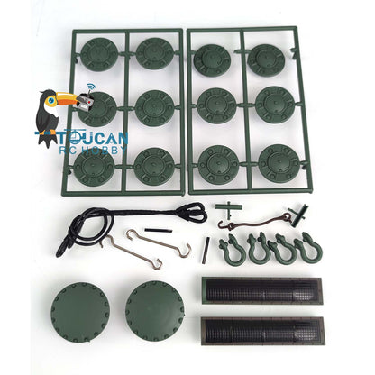 TOUCAN RC HOBBY Heng Long Plastic Road Wheels Idlers Sprockets Tracks Turret BB Unit Decoration Parts Bag Decal for 1/16 Soviet KV-1 RC Tank 3878