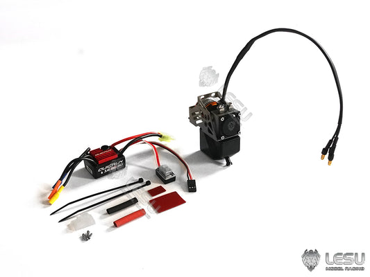 TOUCAN RC HOBBY LESU Urea Cans Tank Hydraulic Oil Pump Motor ESC Set Mount Support Base for 1/14 RC Dump Truck DIY Model TAMIIYA Replacement Parts