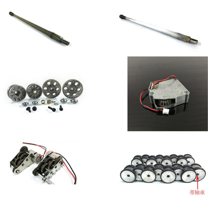 TOUCAN RC HOBBY MATO Metallketten Räder Getriebe Motor Firefly Rohr Feder-Set Ersatzteile für 1/16 Henglong ferngesteuertes Panzermodell