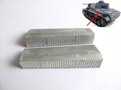 TOUCAN RC HOBBY Mato 1/16 Radio Controlld RTR Tank German Panzer III Metal Air Intake Box Machine Gun Exhaust Lifting Jack Tracks Tensioners Part