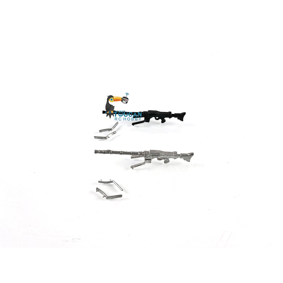 TOUCAN RC HOBBY Metal Machine Gun for Heng Long 1/16 3898 Sherman 3918 M1A2 Panzer III 3848 King Tiger 3888A Chinese 3899A Challenger 3908 RC Tank