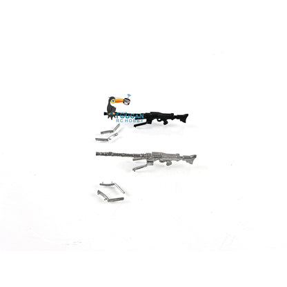 TOUCAN RC HOBBY Metal Machine Gun for Heng Long 1/16 3898 Sherman 3918 M1A2 Panzer III 3848 King Tiger 3888A Chinese 3899A Challenger 3908 RC Tank