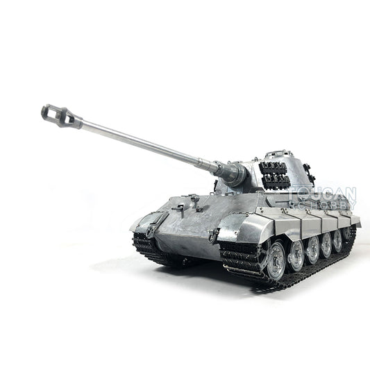 TOUCAN RC HOBBY Mato Metall 1/16 deutscher Königstiger ferngesteuerter Panzer 1228 Getriebe BB-Schuss- oder Infrarot-Kampfsystem mit Rohrrückzug