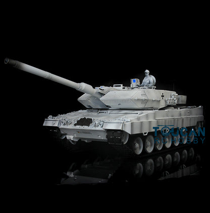 TOUCAN RC HOBBY Heng Long 1/16 7.0 Individueller Leopard 2A6 RC-Panzer 3889 mit Metallketten, Laufrollen, Rohrrucklauf, um 360 Grad drehbarem Turm und Motorsound