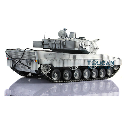 TOUCAN RC HOBBY Heng Long 1/16 7.0 Individueller Leopard 2A6 RC-Panzer 3889 mit Metallketten, Laufrollen, Rohrrucklauf, um 360 Grad drehbarem Turm und Motorsound