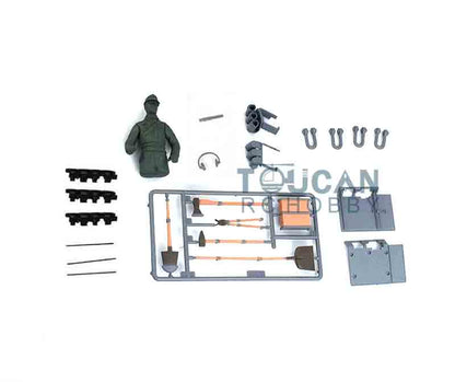 TOUCAN RC HOBBY Heng Long 1/16 Scale German Tiger I RC Tank 3818 Sticker Plastic Mudguard Parts Bag Idler Sprocket Track Road Wheel Rear Panel